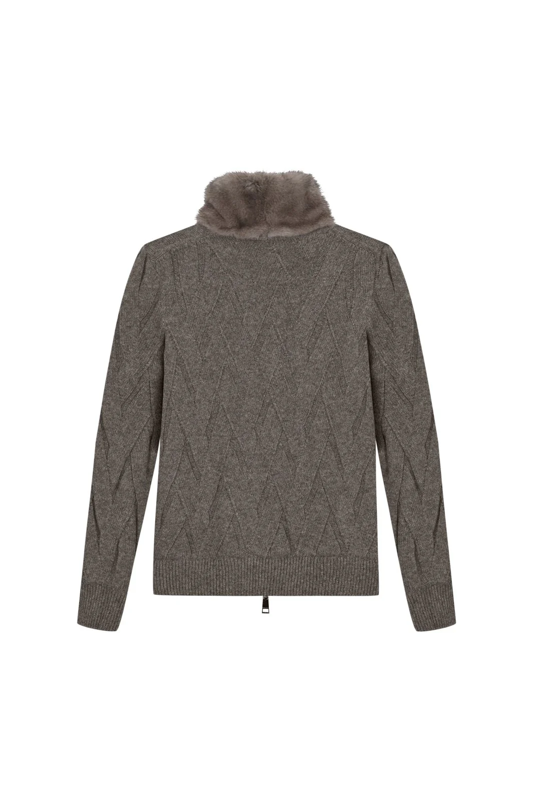 Cashmere Serenità Jacket with Mink Collar - Image 17