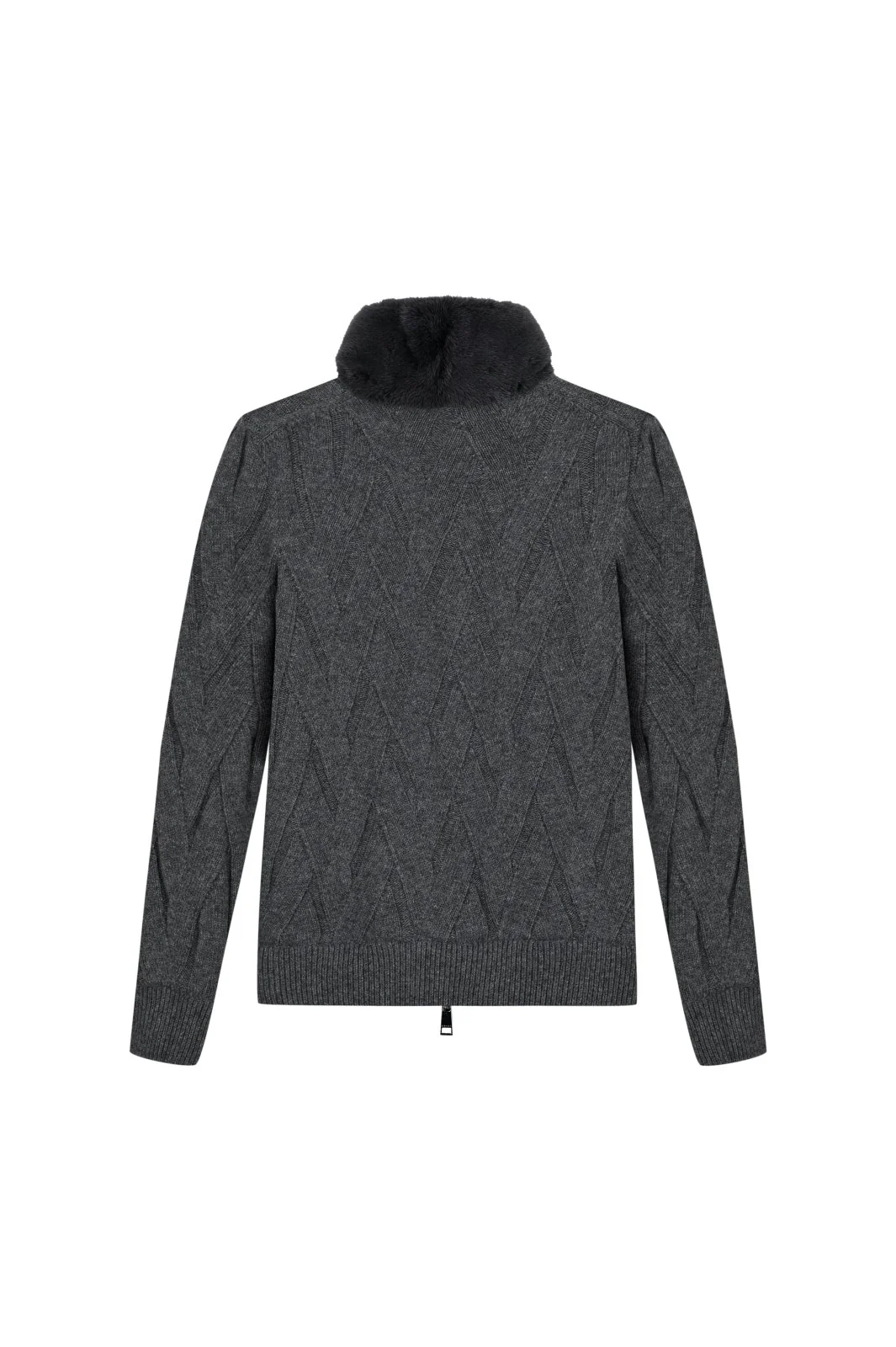 Cashmere Serenità Jacket with Mink Collar - Image 8