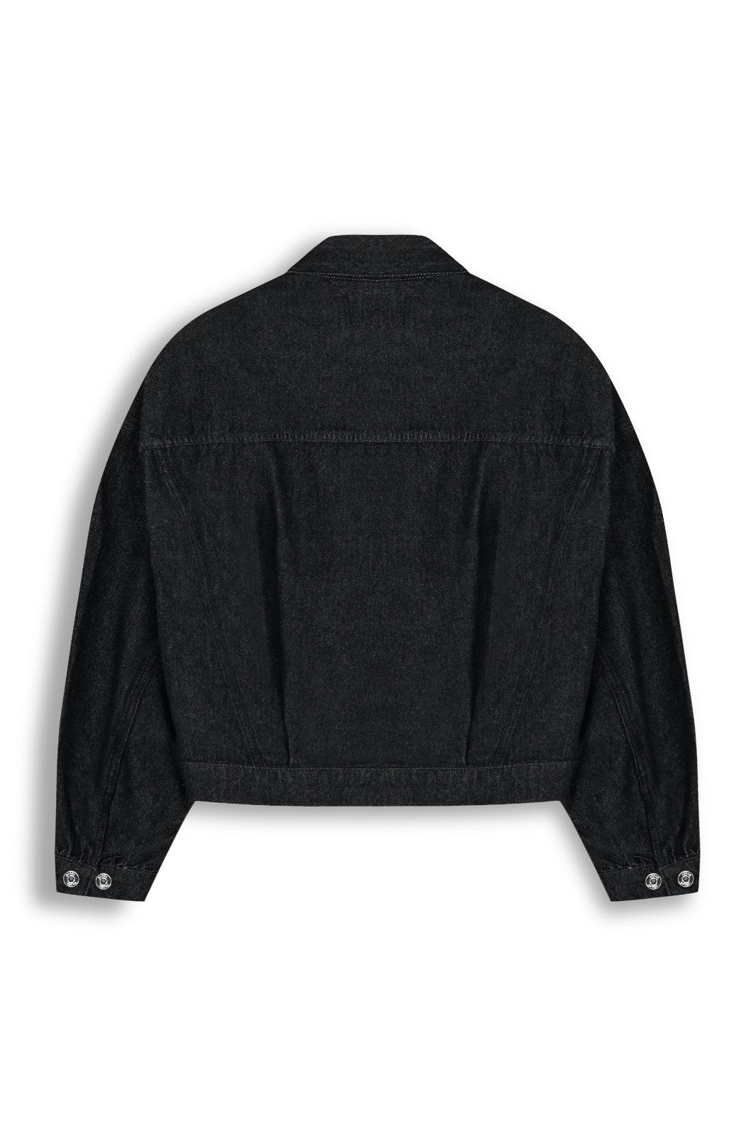 Midnight Cropped Denim Jacket - Image 3